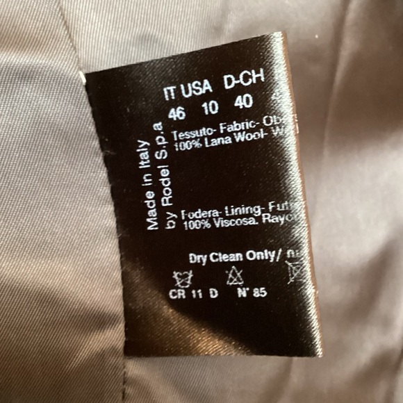 Cinzia Rocco Loro Piana Superfine Black Wool Coat Italy Wrap Trench Capsule - Picture 14 of 15